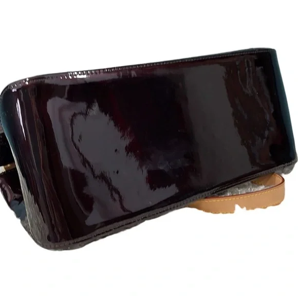 Louis Vuitton Amarante Vernis Patent Rosewood Shoulder Bag Satchel Burgundy - Picture 6 of 12